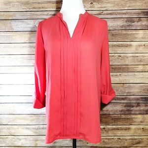 41 Hawthorn Stitch Fix  Coral Pleated Blouse